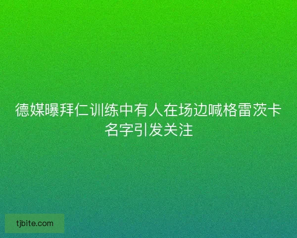 德媒曝拜仁训练中有人在场边喊格雷茨卡名字引发关注